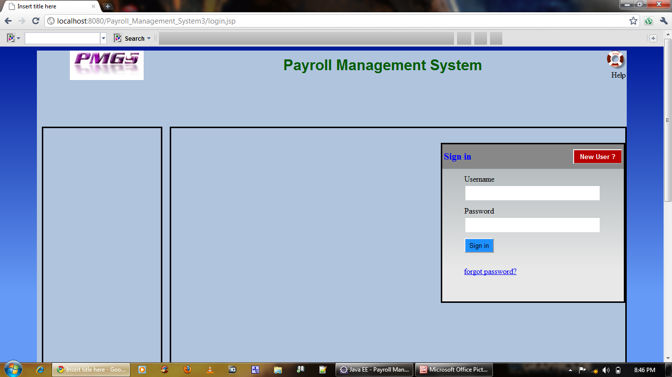 employee management system java project
