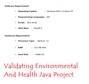 Implementing And Validating Environmental And Health Java Project