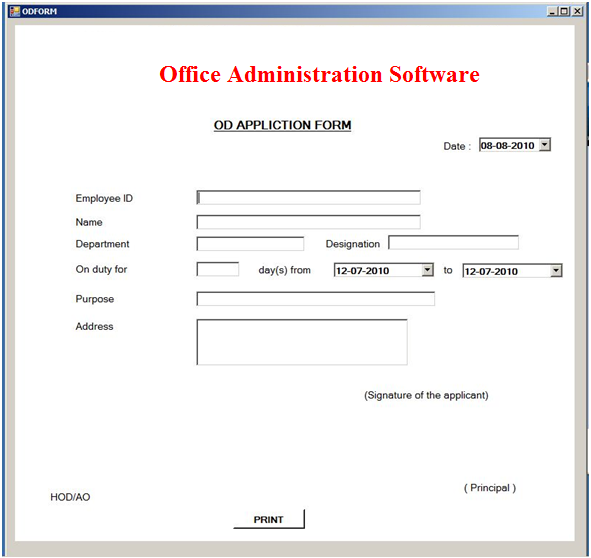 Office Administration System  Project - 1000 Projects