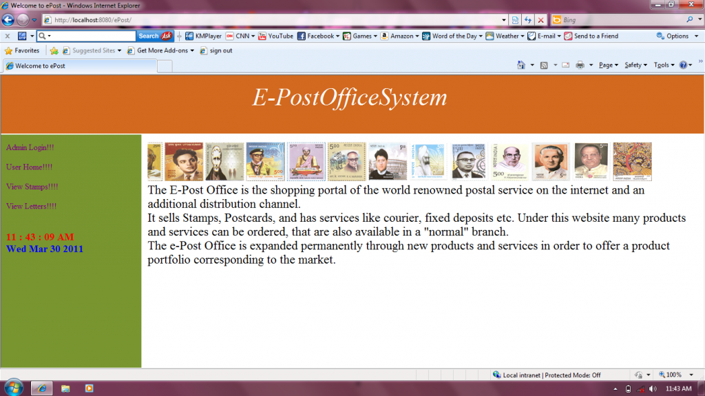 E-Post Office System in Java