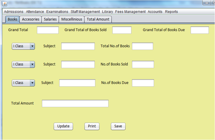 Accounts Page View