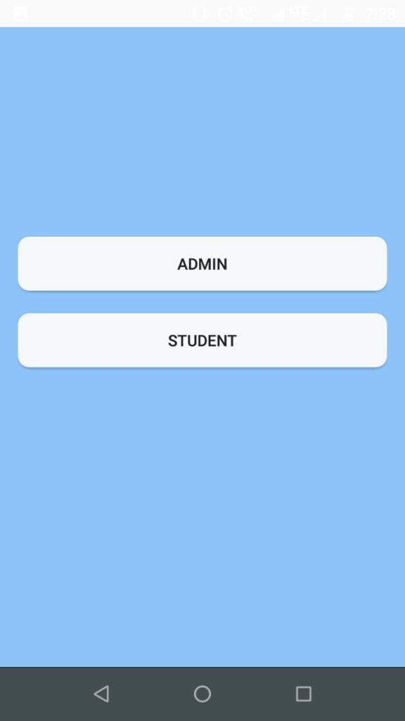 Admin Student Page to Login