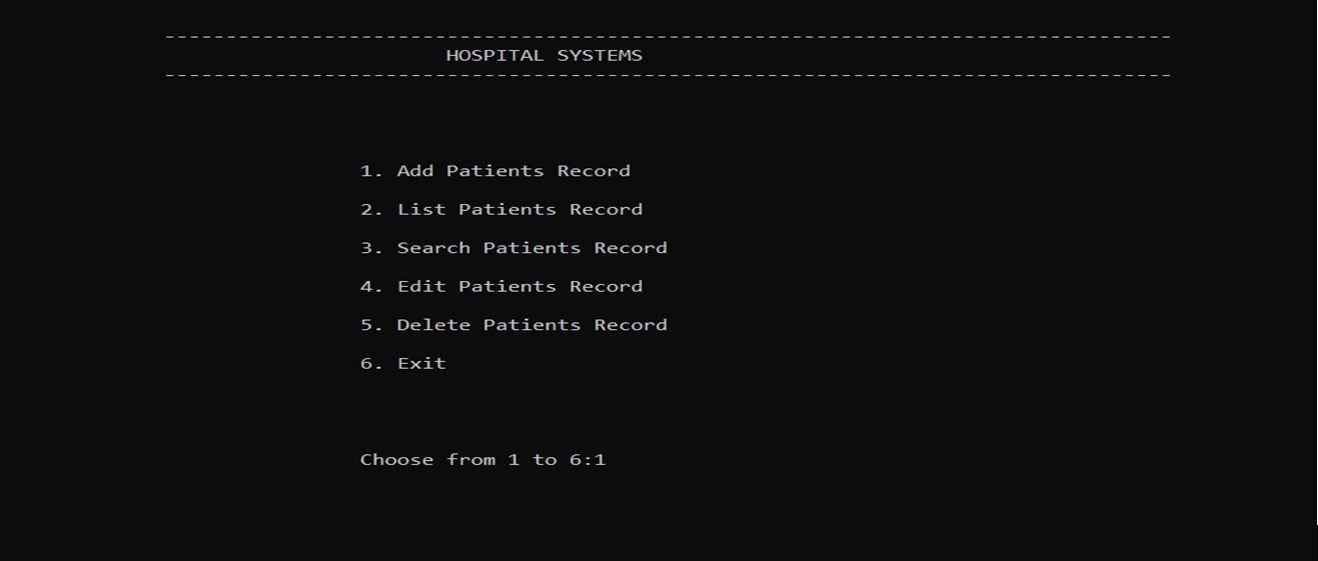 Hospital Management System using C